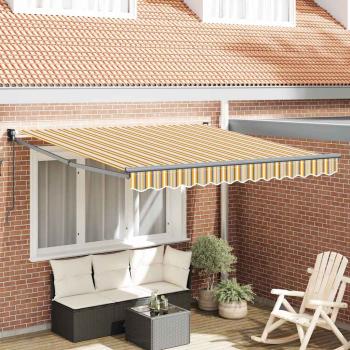 ARDEBO.de - manuelle einziehbare Markise Multicolor Streifen 350x250 cm