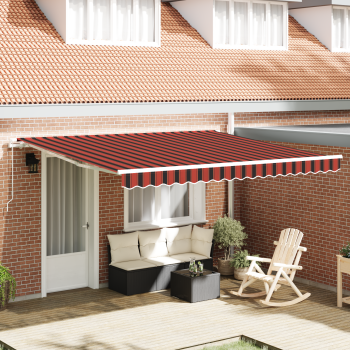 Manuelle Einziehbare Markise Orange und Braun 400x300 cm