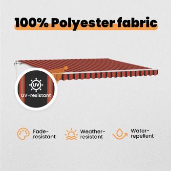 automatische einziehbare Markise Orange und Braun 400x300 cm