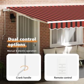 automatische einziehbare Markise Orange und Braun 400x300 cm