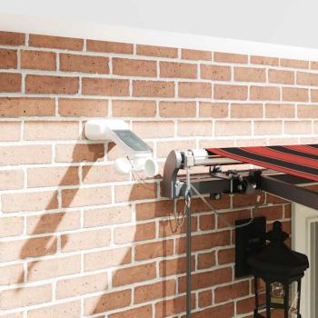 Einziehbare Markise mit LED in Orange und Braun 400x300 cm