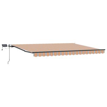 Manuelle Einziehbare Markise mit LED Mehrfarbigen Streifen 400x300 cm