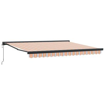 automatische einziehbare Markise mit mehrfarbigen Streifen 400x300 cm