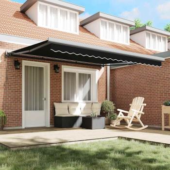 Automatische einziehbare Markise Schwarz 400x300 cm