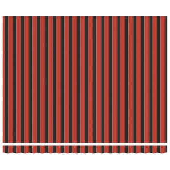 Manuelle einziehbare Markise mit LED in Orange und Braun 400x350 cm