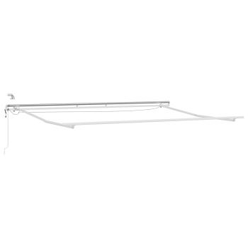Automatische einziehbare Markise mit LED in Gelb und Orange, 400x350 cm