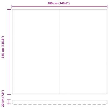 Automatische einziehbare Markise mit mehrfarbigen Streifen 400x350 cm
