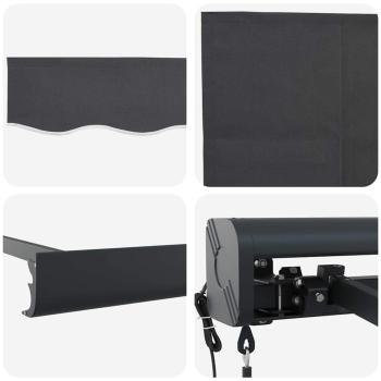 Automatische Einziehbare Markise Anthrazit 450x300 cm