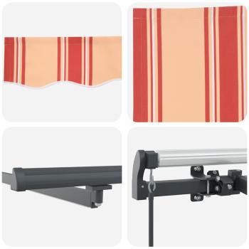 Manuelle einziehbare Markise mit LED Gelb und Orange 450x300 cm