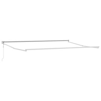 automatische einziehbare Markise rot und weiß gestreift 450x300 cm