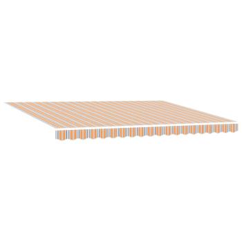 Manuelle einziehbare Markise mit LED in buntem Streifendesign 450x300 cm