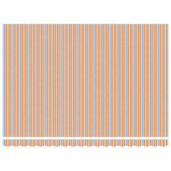 Manuelle einziehbare Markise mit LED in buntem Streifendesign 450x300 cm