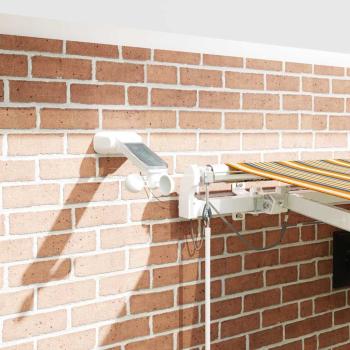 Automatische einziehbare Markise mit LED und gestreiften Farben 450x300 cm