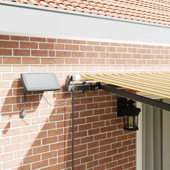 Manuelle Einziehmarkise mit LED Mehrfarbenstreifen 450x300 cm