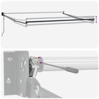 Automatische Einziehbare Markise Multicolour Stripe 450x300 cm