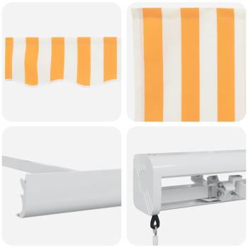 Manuelle einziehbare Markise Orange und Weiß 500x300 cm
