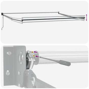 Automatische Einziehbare Markise Orange und Braun 500x300 cm