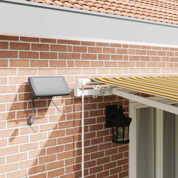 Manuelle Einziehbare Markise mit LED Mehrfarbigen Streifen 500x300 cm