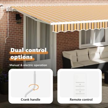 Automatische einziehbare Markise mit LED mehrfarbigen Streifen 500x300 cm