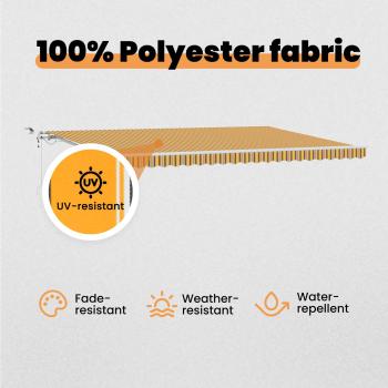 Automatische einziehbare Markise mit LED mehrfarbigen Streifen 500x300 cm