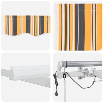 Automatische einziehbare Markise mit LED mehrfarbigen Streifen 500x300 cm