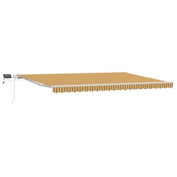 Manuelle einziehbare Markise mit LED-Multicolor-Streifen 500x350 cm
