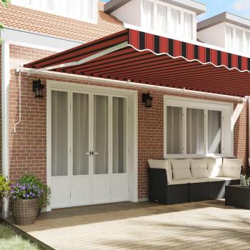 Automatische Einziehbare Markise Orange und Braun 600x300 cm