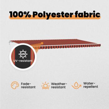 Automatische Einziehbare Markise Orange und Braun 600x300 cm