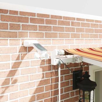 Automatische einziehbare Markise mit LED in Gelb und Orange 600x300 cm