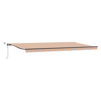 Automatische einziehbare Markise mit LED-Multicolor-Streifen 600x300 cm