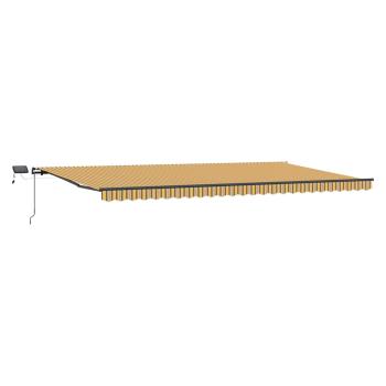 Manuelle einziehbare Markise mit LED-Multicolor-Streifen 600x300 cm