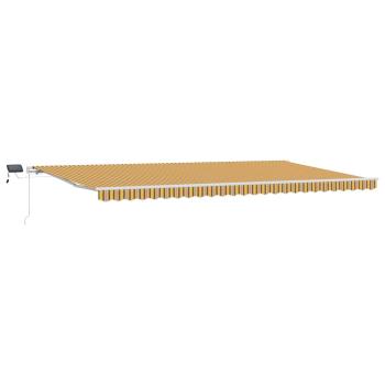 Manuelle einziehbare Markise mit LED-Multicolorstreifen 600x350 cm