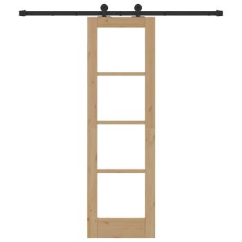 Schiebetür mit Montageset 'ORKDAL'Massivholz & Glas