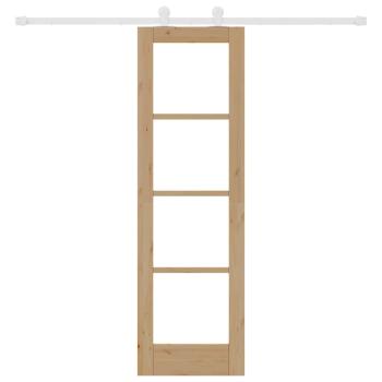 Schiebetür mit Beschlägen 'ORKDAL'aus Massivholz und Glas