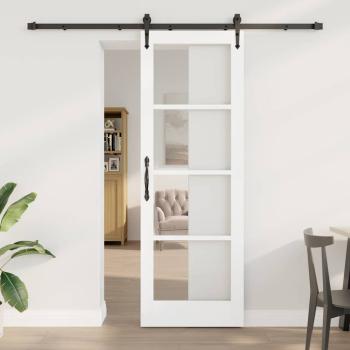 ARDEBO.de - Schiebetür mit Beschlagset 'ORKDAL'Weiß 73,5x211 cm