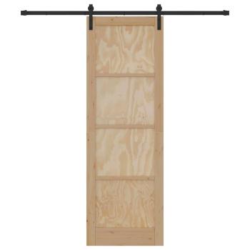 Schiebetür mit Beschlagsatz 78x232 cm Massivholz Kiefer