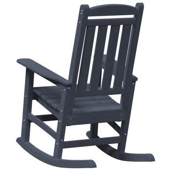 Garten Schaukelstühle 2 Stk Marineblau 70x92x107.5 cm HDPE