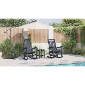 Garten Schaukelstühle 2 Stk Marineblau 70x92x107.5 cm HDPE