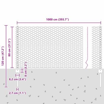 Zaunpfosten 5 Stück U-Channel 80 cm Verzinkter Stahl
