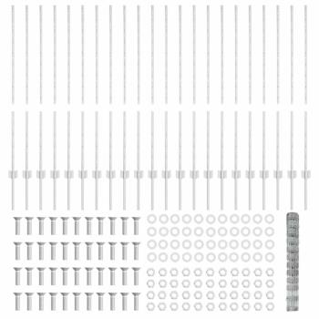 Zaunpfosten 22 Stück U-Kanal 120 cm verzinkter Stahl