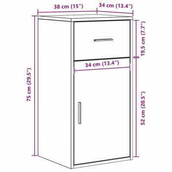 Eckschreibtisch Grau Sonoma 102x88x75 cm Spanplatte