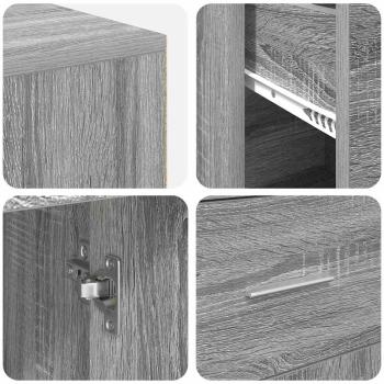 Eckschreibtisch Grau Sonoma 102x88x75 cm Spanplatte