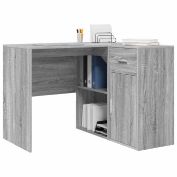 Eckschreibtisch Grau Sonoma 102x88x75 cm Spanplatte