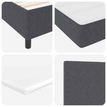 Boxspringbett mit Matratze & LED Dunkelgrau 80x200 cm Cordstoff