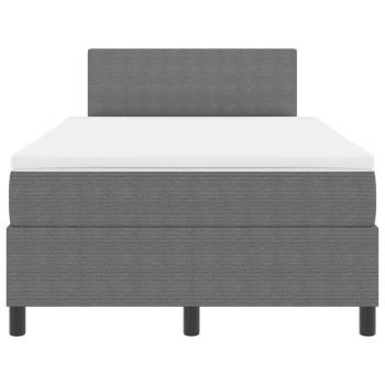 LED Boxspringbett mit Matratze Hellgrau 120x200 cm Cordstoff