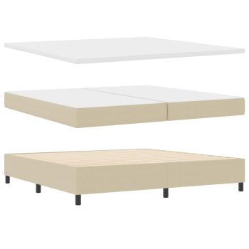 Boxspringbett mit Matratze & LED Licht Grün Grau 200x200 cm Cordstoff