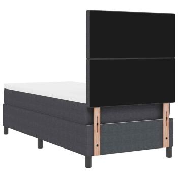 Boxspringbett mit Matratze & LED Dunkelgrau 80x200 cm Cordstoff