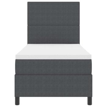 Boxspringbett mit Matratze & LED Dunkelgrau 80x200 cm Cordstoff