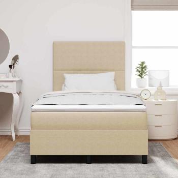 Boxspringbett mit Matratze und LED Licht Grün Grau Kleines Doppel Cordstoff