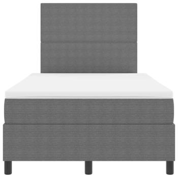 LED Boxspringbett mit Matratze Hellgrau 120x200 cm Cordstoff